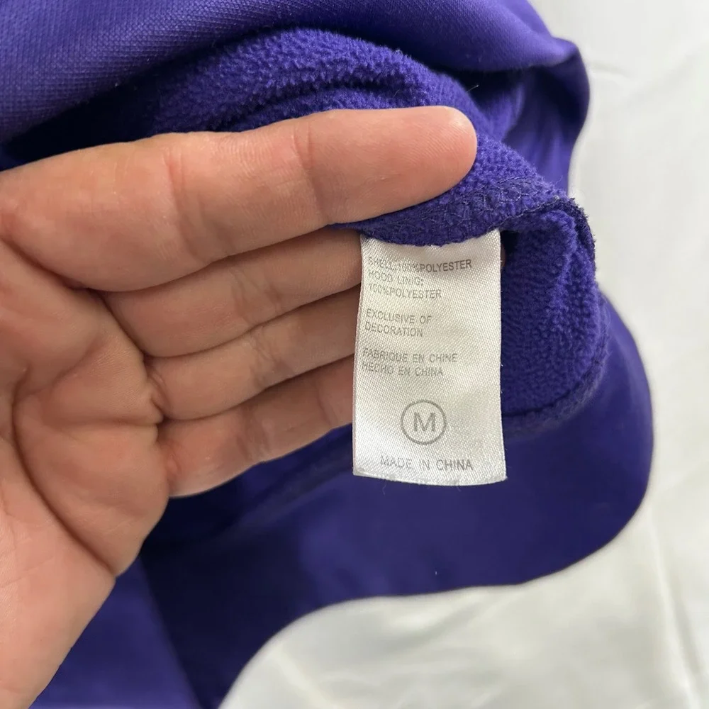 Nike LSU Tigers Hoodie Kids Medium Purple Therma-FIT Pullover Sweatshirt